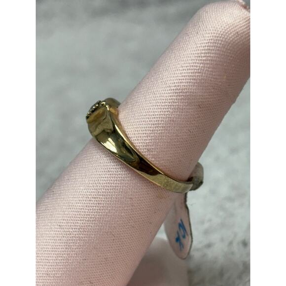 10K Solid Yellow Gold Diamond Ring Band Size 5.5 #63620 - Picture 3 of 8